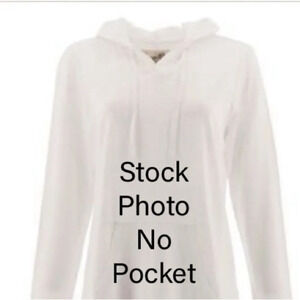 EUC Aventura off white hooded long sleeve tee Organic Cotton